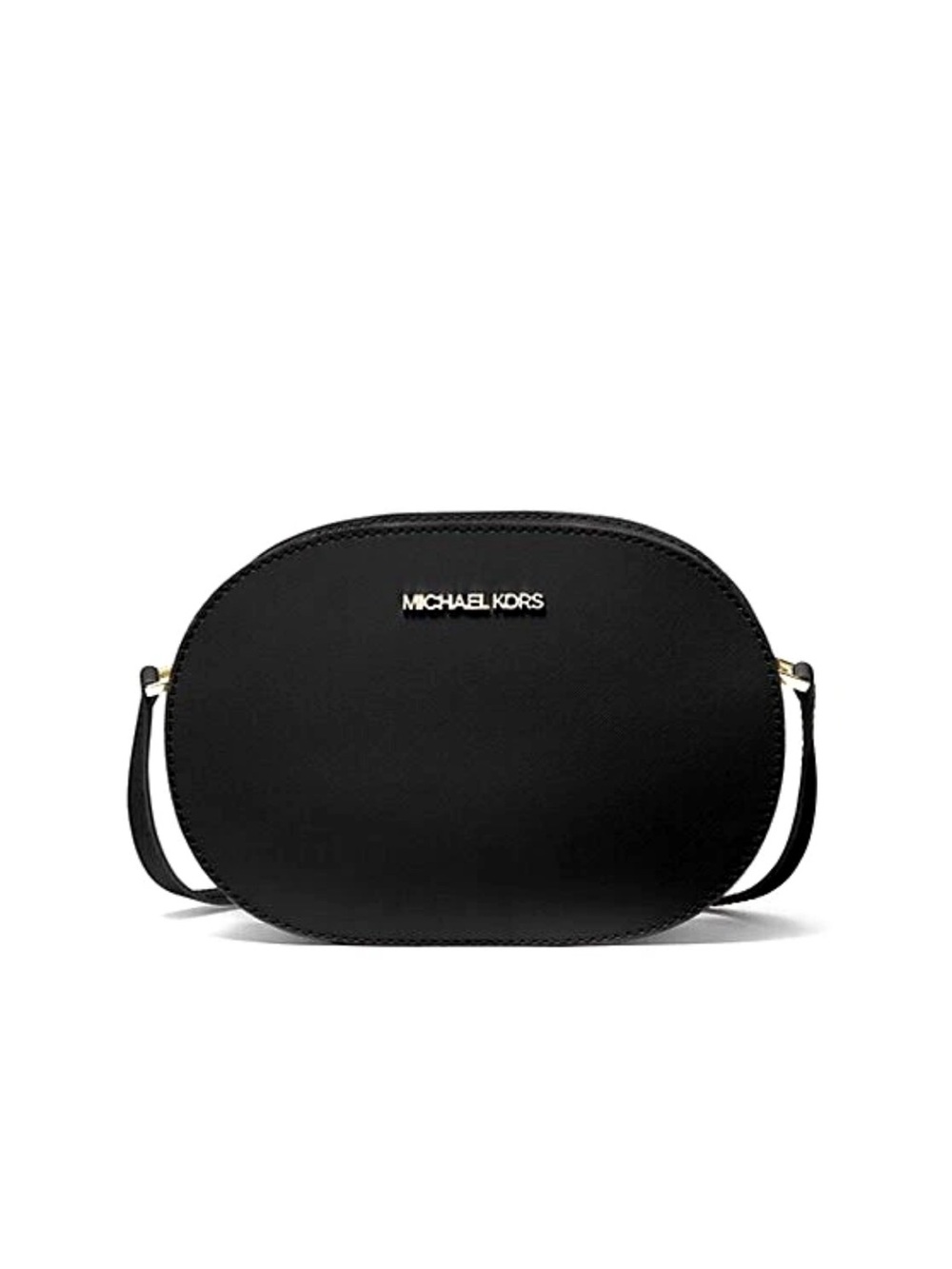 New Michael Kors Jet Set Travel Medium Saffiano Leather Crossbody Bag Black